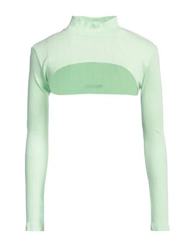 Hinnominate Woman Top Light Green Size S Cotton, Elastane