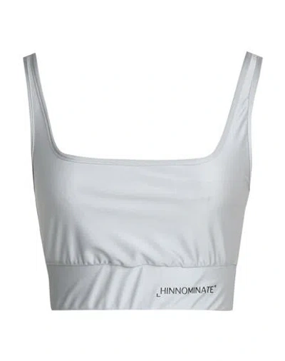 Hinnominate Woman Top Light Grey Size Xs Polyamide, Elastane In Blue