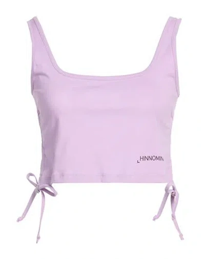 Hinnominate Woman Top Lilac Size S Cotton In Pink
