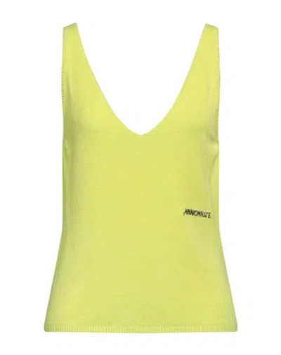 Hinnominate Woman Top Lime Green Size M Viscose, Elastane