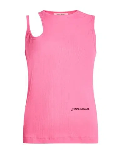 Hinnominate Woman Top Magenta Size L Cotton, Elastane