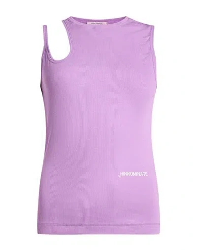 Hinnominate Woman Top Mauve Size M Cotton, Elastane In Purple