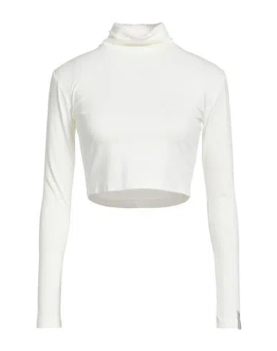 Hinnominate Woman Top Off White Size M Rayon, Polyamide, Elastane