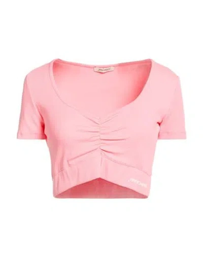 Hinnominate Woman Top Pink Size M Cotton, Elastane