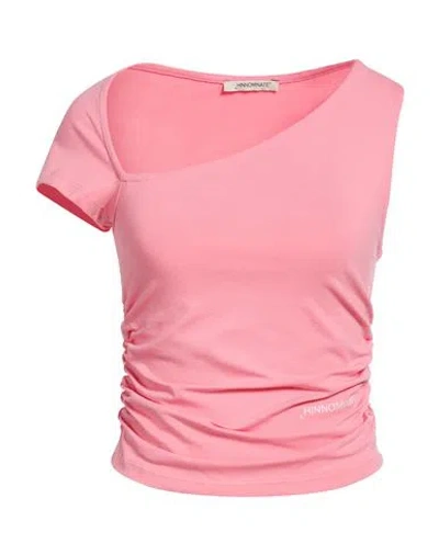 Hinnominate Woman Top Pink Size M Cotton, Elastane