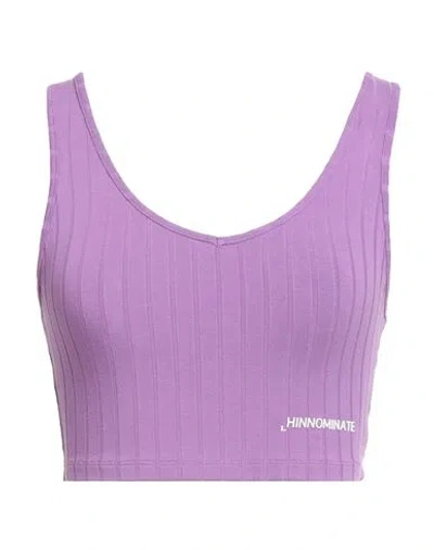 Hinnominate Woman Top Purple Size Xs Viscose, Elastane In Pink