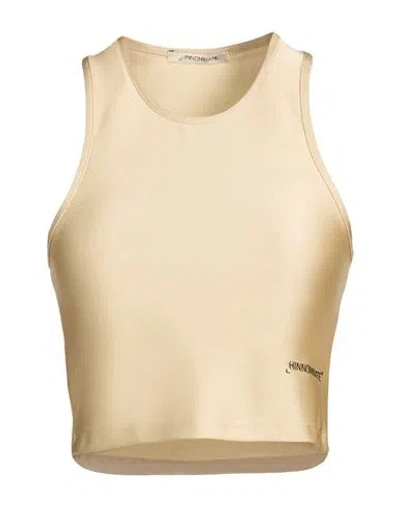 Hinnominate Woman Top Sand Size M Polyamide, Elastane In Gold