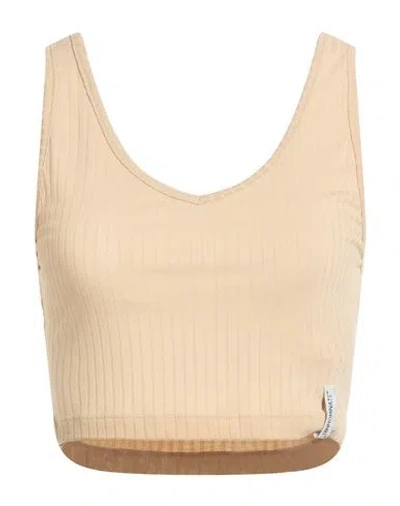 Hinnominate Woman Top Sand Size S Polyester, Viscose, Elastane In Neutral