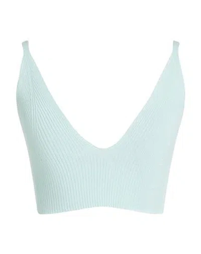 Hinnominate Woman Top Sky Blue Size L Viscose, Acrylic, Elastane