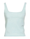Hinnominate Woman Top Sky Blue Size M Cotton, Elastane