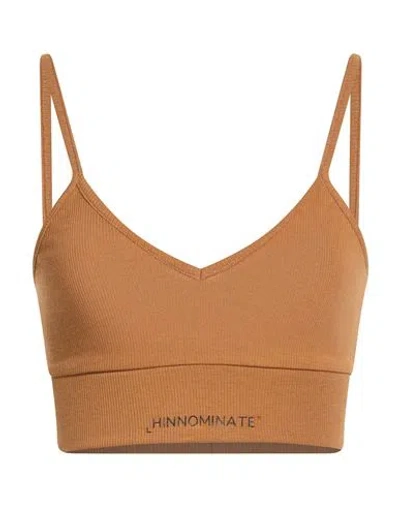 Hinnominate Woman Top Tan Size M Cotton, Elastane In Brown