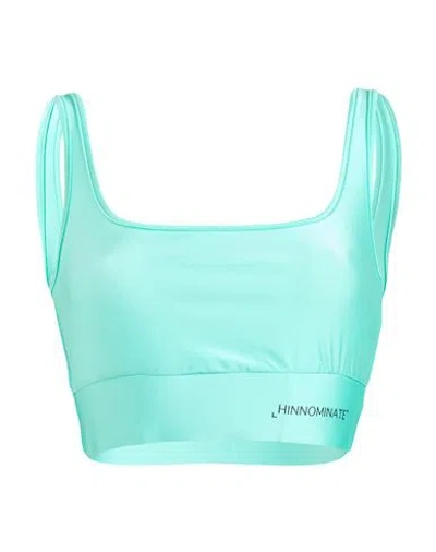 Hinnominate Woman Top Turquoise Size M Polyamide, Elastane In Blue