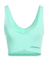 Hinnominate Woman Top Turquoise Size Xs Cotton, Elastane In Green