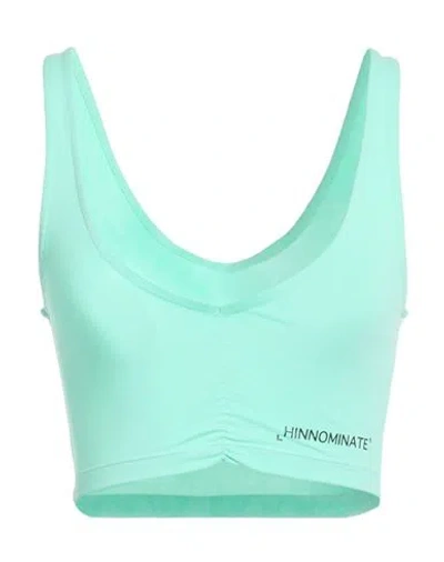 Hinnominate Woman Top Turquoise Size Xs Cotton, Elastane In Green