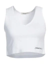Hinnominate Woman Top White Size L Cotton, Elastane