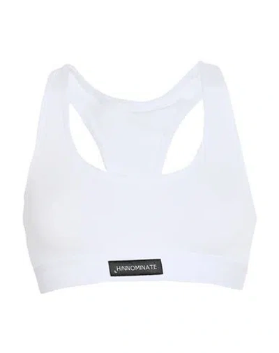 Hinnominate Woman Top White Size M Cotton, Elastane In Neutral