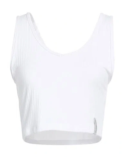 Hinnominate Woman Top White Size M Polyester, Viscose, Elastane
