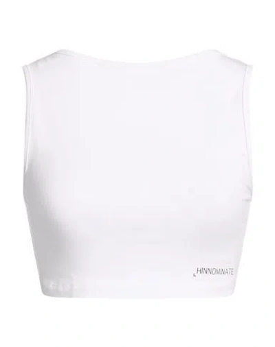 Hinnominate Woman Top White Size S Cotton, Elastane
