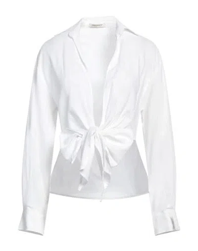 Hinnominate Woman Top White Size S Linen, Viscose In White