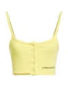 Hinnominate Woman Top Yellow Size M Cotton, Elastane
