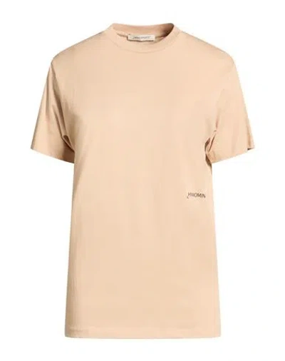 Hinnominate Woman T-shirt Beige Size Xxs Cotton In Pink