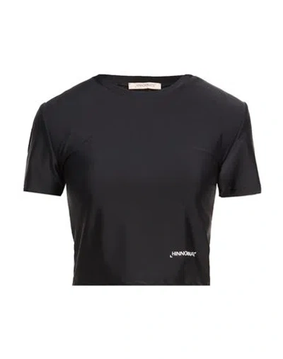 Hinnominate Woman T-shirt Black Size M Polyamide, Elastane