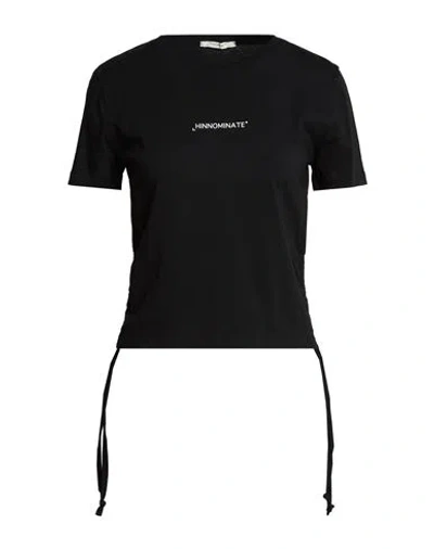 Hinnominate Woman T-shirt Black Size Xs Cotton