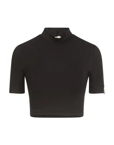 Hinnominate Woman T-shirt Black Size Xs Viscose, Elastane