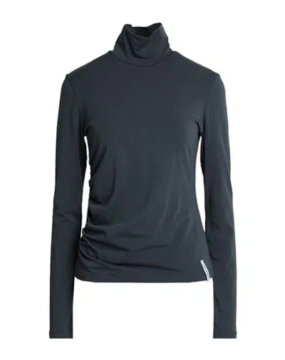 Hinnominate Woman T-shirt Charcoal Size L Cotton, Polyurethane In Gray