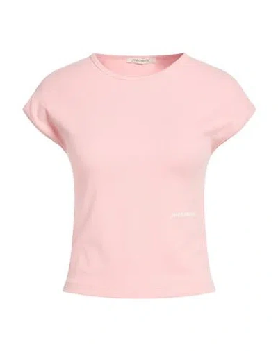 Hinnominate Woman T-shirt Light Pink Size S Cotton, Elastane