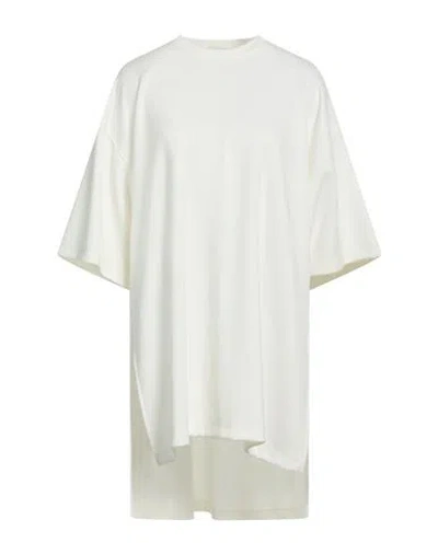 Hinnominate Woman T-shirt Off White Size M Viscose, Polyester, Elastane