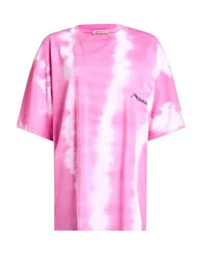 Hinnominate Woman T-shirt Pink Size L Cotton