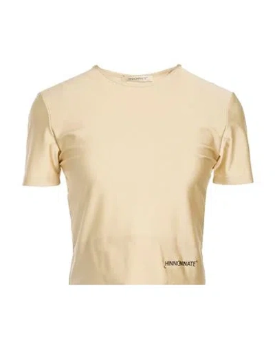 Hinnominate Woman T-shirt Sand Size M Polyamide, Elastane In Neutral