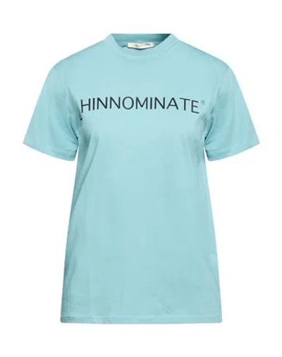 Hinnominate Woman T-shirt Turquoise Size Xs Cotton In Multi