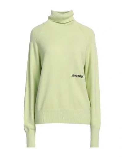 Hinnominate Woman Turtleneck Acid Green Size Xl Viscose, Polyester, Polyamide