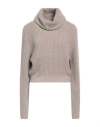 Hinnominate Woman Turtleneck Beige Size Xs Acrylic, Polyester