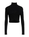 Hinnominate Woman Turtleneck Black Size L Viscose, Acrylic, Elastane