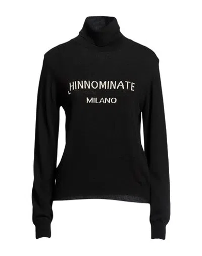 Hinnominate Woman Turtleneck Black Size M Polyamide, Wool, Viscose, Cashmere