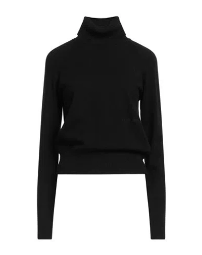 Hinnominate Woman Turtleneck Black Size S Viscose, Polyester, Polyamide