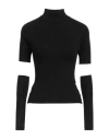 Hinnominate Woman Turtleneck Black Size S Viscose, Polyester, Polyamide In Black