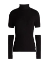 Hinnominate Woman Turtleneck Black Size S Viscose, Polyester, Polyamide
