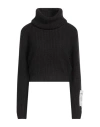 Hinnominate Woman Turtleneck Dark Brown Size S Acrylic, Polyester
