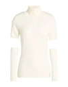 Hinnominate Woman Turtleneck Ivory Size S Viscose, Polyester, Polyamide In Gold