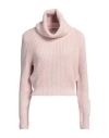 Hinnominate Woman Turtleneck Light Pink Size Xxs Acrylic, Polyester