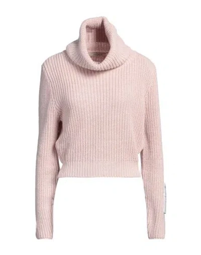 Hinnominate Woman Turtleneck Light Pink Size Xxs Acrylic, Polyester