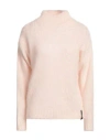 Hinnominate Woman Turtleneck Light Pink Size Xxs Mohair Wool, Acrylic, Polyamide, Wool, Elastane In Pink