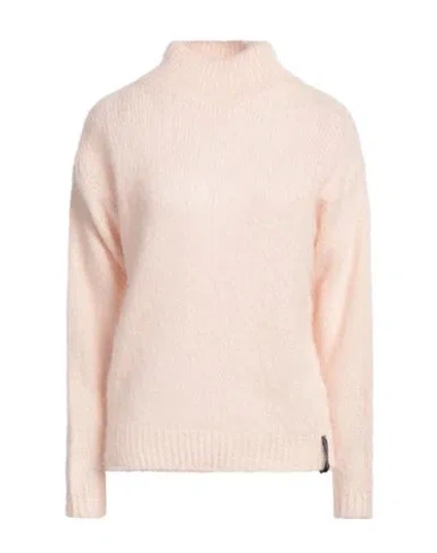 Hinnominate Woman Turtleneck Light Pink Size Xxs Mohair Wool, Acrylic, Polyamide, Wool, Elastane