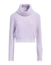 Hinnominate Woman Turtleneck Lilac Size Xs Acrylic, Polyester In Purple