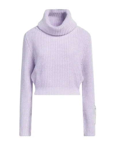 Hinnominate Woman Turtleneck Lilac Size Xs Acrylic, Polyester In Purple