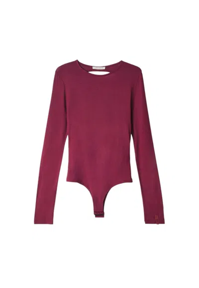 Hinnominate Women's Body  With Back Neck In Burgundy